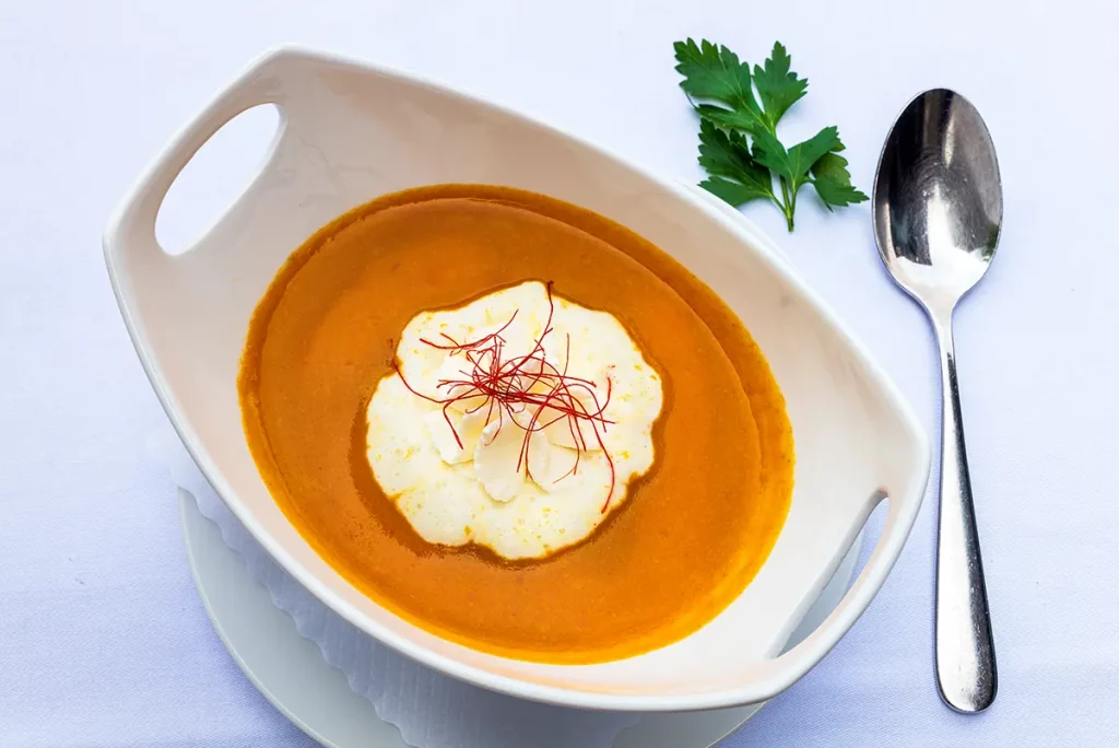 Schloss Restaurant Wasserburg Kuerbissuppe